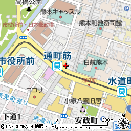 アパマンショップ　熊本中央店周辺の地図