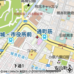 三井住友信託銀行熊本支店・熊本中央支店 ＡＴＭ周辺の地図