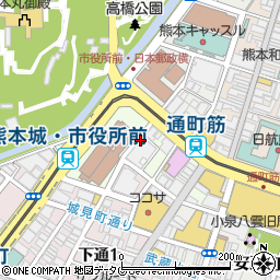 油そば専門 兎 熊本市役所の裏店周辺の地図