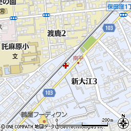 セブンイレブン熊本新大江店周辺の地図