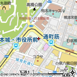 熊本信用金庫　融資部管理課周辺の地図