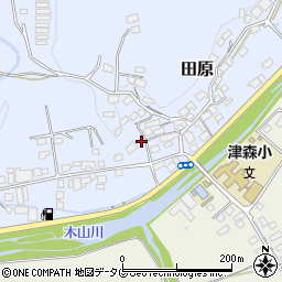 熊本県上益城郡益城町田原351周辺の地図