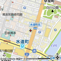 セブンイレブン熊本水道町店周辺の地図