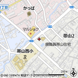 熊本市帯山西地域コミュニティセンター周辺の地図