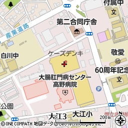 ケーズデンキ熊本中央店周辺の地図