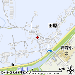 熊本県上益城郡益城町田原347周辺の地図