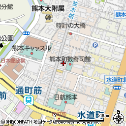 熊本県熊本市中央区上通町7-3周辺の地図
