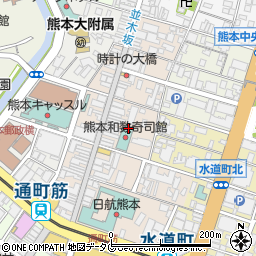 熊本県熊本市中央区上通町7周辺の地図