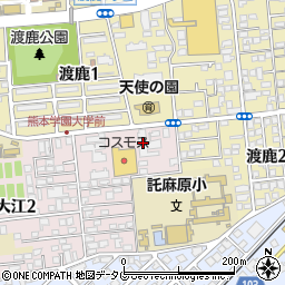 熊本学園大学保田窪寮周辺の地図