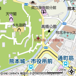 熊本県熊本市中央区本丸3-13周辺の地図