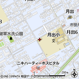 熊本市月出地域コミュニティセンター周辺の地図
