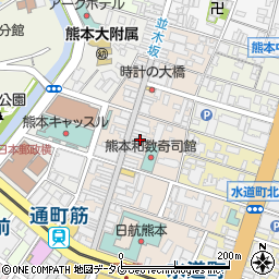 熊本県熊本市中央区上通町7-6周辺の地図