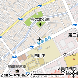 肥後石油株式会社　新屋敷ＳＳ周辺の地図