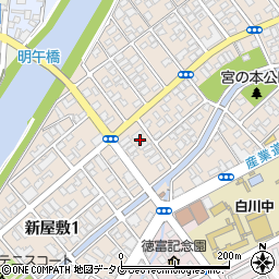 フローラル新屋敷周辺の地図