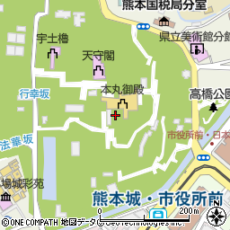 熊本県熊本市中央区本丸周辺の地図