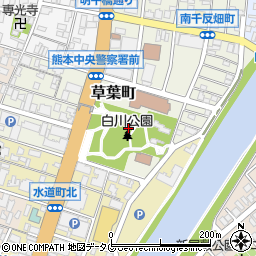 熊本県熊本市中央区草葉町5周辺の地図