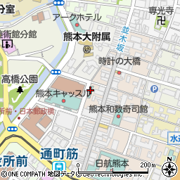 ホテルオークス熊本周辺の地図