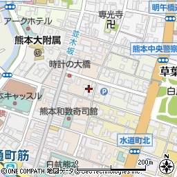 鍵屋カギ開け緊急隊・熊本中央店周辺の地図