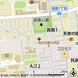 熊本大渡鹿住宅周辺の地図