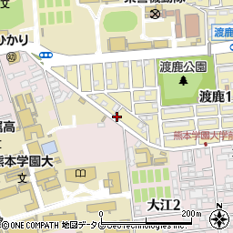 中央区渡鹿akippa駐車場周辺の地図