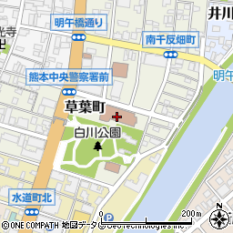 熊本県熊本市中央区草葉町5-29周辺の地図