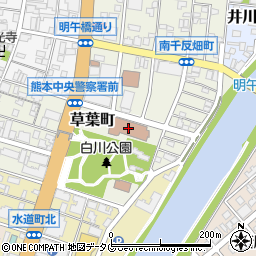熊本県熊本市中央区草葉町5-13周辺の地図