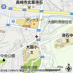 カトリック長崎大司教区　滑石教会周辺の地図