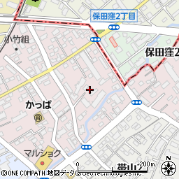 熊本県熊本市中央区保田窪周辺の地図