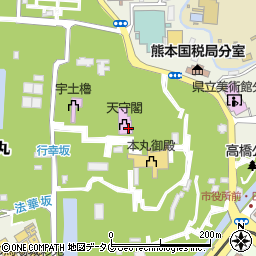 熊本城周辺の地図