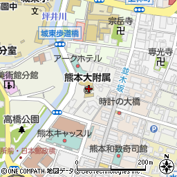 熊本大附属周辺の地図