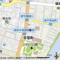 熊本市農業協同組合　本店中央支店周辺の地図