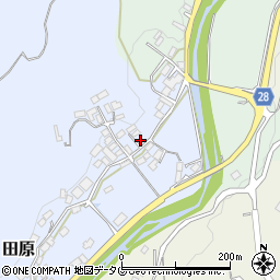 熊本県上益城郡益城町田原299周辺の地図