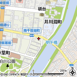 熊本県熊本市中央区南千反畑町周辺の地図