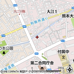 大江六町内公民館周辺の地図