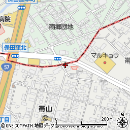 熊本日日新聞販売店　保田窪販売センター周辺の地図