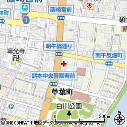 熊本南千反畑郵便局周辺の地図