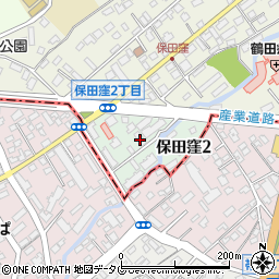 熊本県熊本市東区保田窪周辺の地図