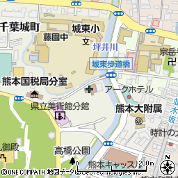 熊本市役所教育委員会　教育センター周辺の地図