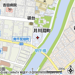 熊本県熊本市中央区井川淵町1周辺の地図