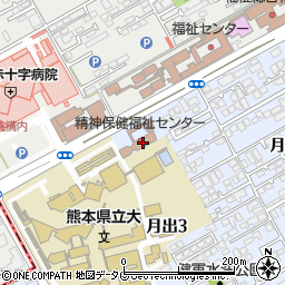 熊本県　ひきこもり地域支援センター周辺の地図