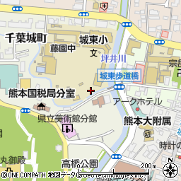 熊本県熊本市中央区千葉城町周辺の地図