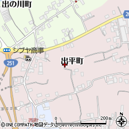 長崎県島原市出平町周辺の地図