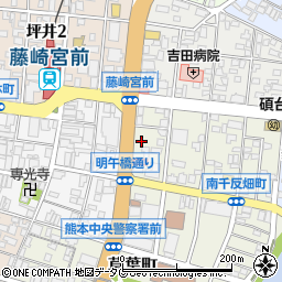 熊本市役所健康福祉局　保健福祉部・福祉事務所関係機関中央老人福祉センター周辺の地図