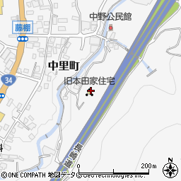 旧本田家住宅周辺の地図