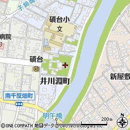 熊本県熊本市中央区井川淵町3周辺の地図