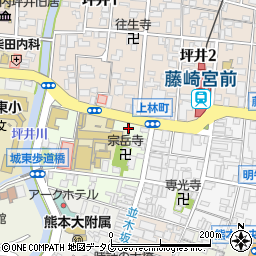 家族葬のファミーユ　藤崎宮前ホール周辺の地図