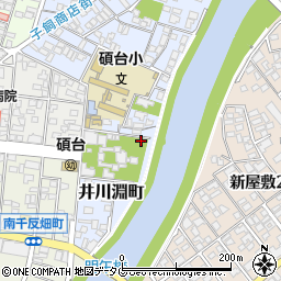 熊本県熊本市中央区井川淵町周辺の地図