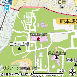 熊本市立　熊本城公園テニスコート周辺の地図