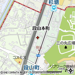 ファミリーマート熊本段山本町店周辺の地図