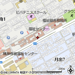 熊本県身体障がい者福祉センター周辺の地図